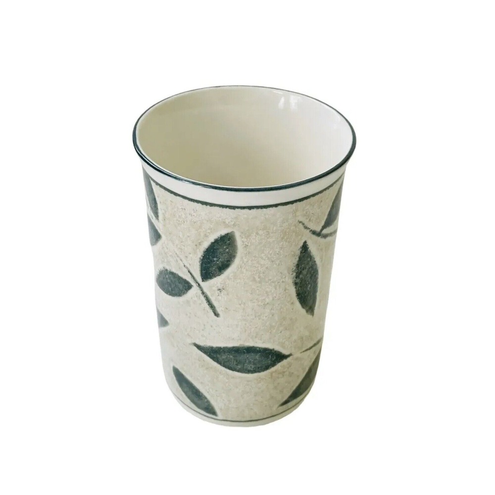 Mikasa‎ Nature's Song Cappuccino Mug  Green Leaf Design Preowned - Picture 2 of 4